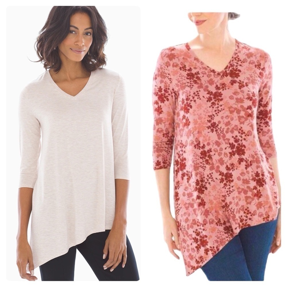 Soma NWT Bundle Asymmetrical Tunic Tees Lot of Two Size Medium
